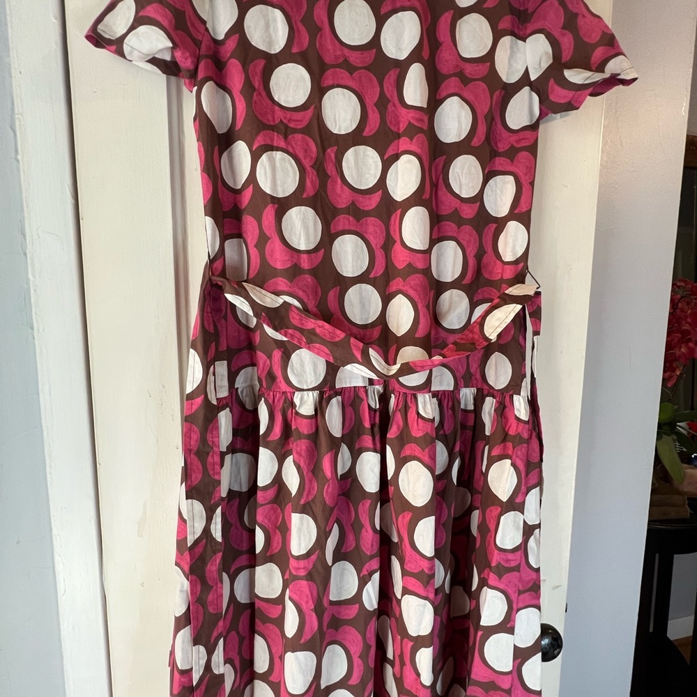 J. McLaughlin Pink Polka Dot Maxi Shirt Dress - Picture 9 of 16